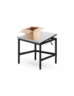 Packing table with tilting table top 80x80cm