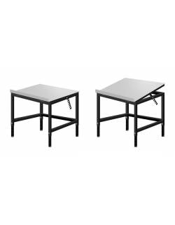 Packing table with tilting table top 80x80cm