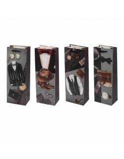 Gift Bags 125x80x360 mm black brown