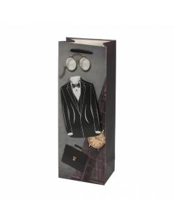 Gift Bags 125x80x360 mm black brown