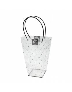 Transparent Gift Bag with Black Dots – 130 x 260 x 350 mm
