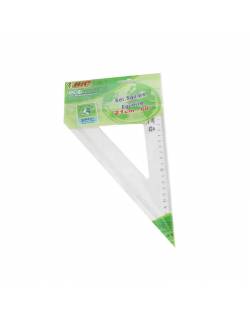BIC Triangle Ruler 45°/45°/90°, 21 cm