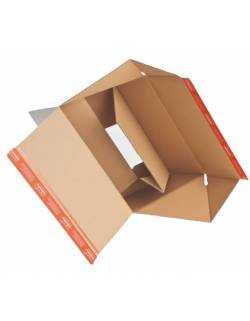 Cardboard 389x324x160mm boxes with quick folding bottom CP155, (M)