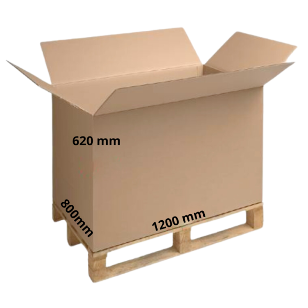 Cardboard box pallet size 1200x800x620mm BC20R 5 layer