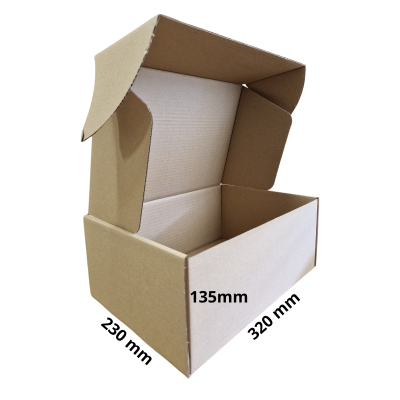 Kartoninė dėžutė 320x230x135 mm (M dydis)