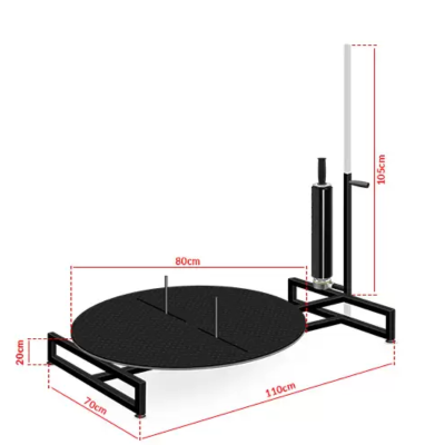 Low-Profile Manual Rotary Wrapping Table for Boxes – Reinforced Platfo