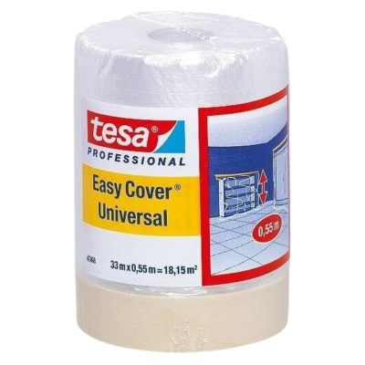 Tesa® Easy Cover Masking Film with Adhesive Tape – 550 mm x 33 m