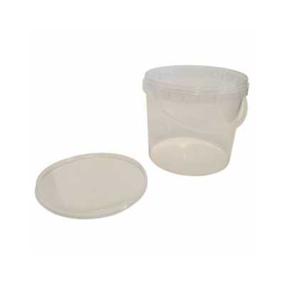 Kibirėlis plast. skaidrus 3,4 L ,150 vnt/pak
