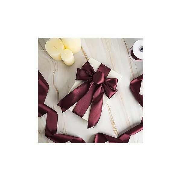 Satininė juostelė 25mm x 32m - Bordo