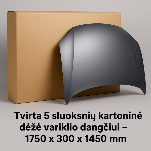 Cardboard Box – 1750 x 300 x 1450 mm, 5-Layer (for Engine Hoods)