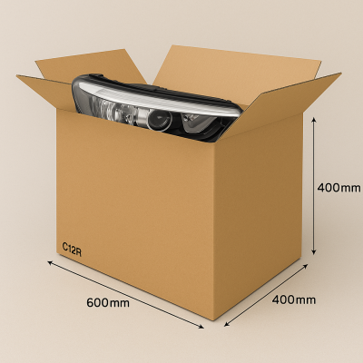 Cardboard Box for Automotive Lights 600x400x400mm F0201, 3-Layer, Brow