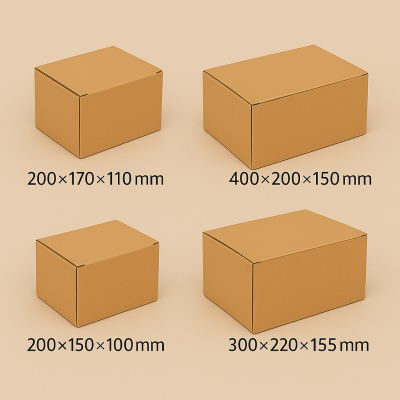 Cardboard box (M size), rectangular shape