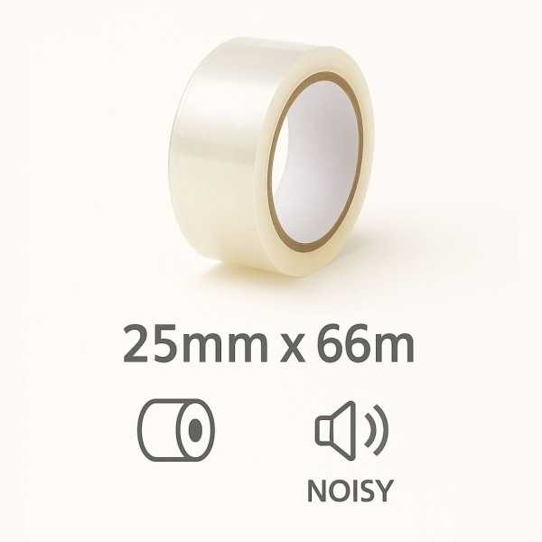 Adhesive tape 25mm x 66m, acrylic adhesive