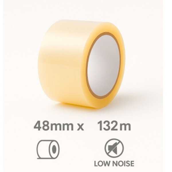 Sticky Tape 48 mm x 132 m – low noise, modified acrylic