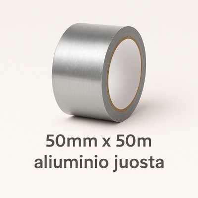 Lipni aliuminio juosta 50mmx50m, 30my