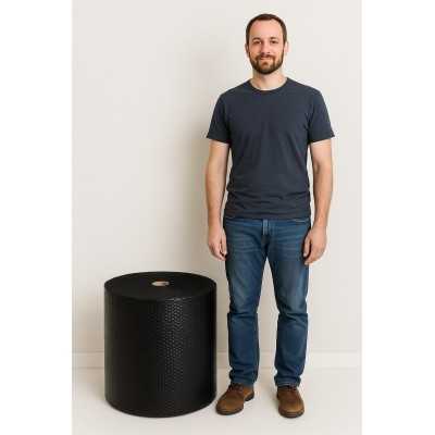 Black bubble wrap 300mm x 100m/50 gr/m2