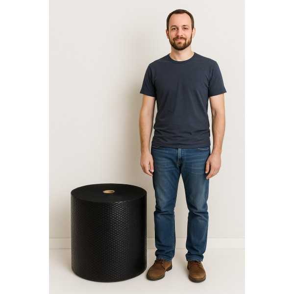 Black bubble wrap 300mm x 100m/50 gr/m2
