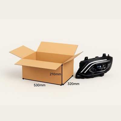 cardboard box 320x210x530 mm designed to fit front car headlights with