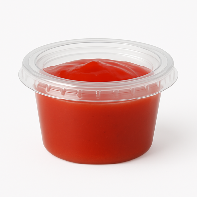 Clear Sauce Cup with Lid – 50 ml, 3000 pcs/box