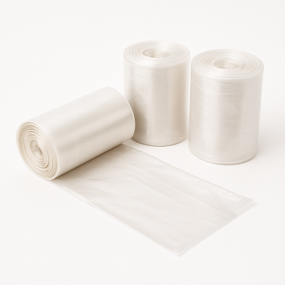 Maišeliai skaidrūs šiukšlėms LDPE 60 ltr 55x70 cm 30 mk 25 vnt/rul