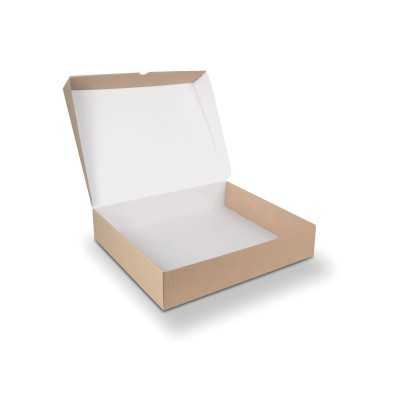 Natural Patterned Wine & Gift Box, 370 × 170 × 90 mm, White Interior