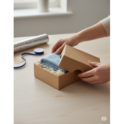 Cardboard box of 2 parts 210x210x60mm (S)