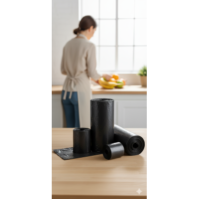 Black Garbage Bags – Available in Various Sizes