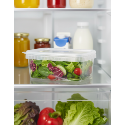 Plastic airtight jar (rectangular) 500 ml.