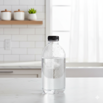 Round PET Bottle 38 mm Neck – Clear, 1000 ml