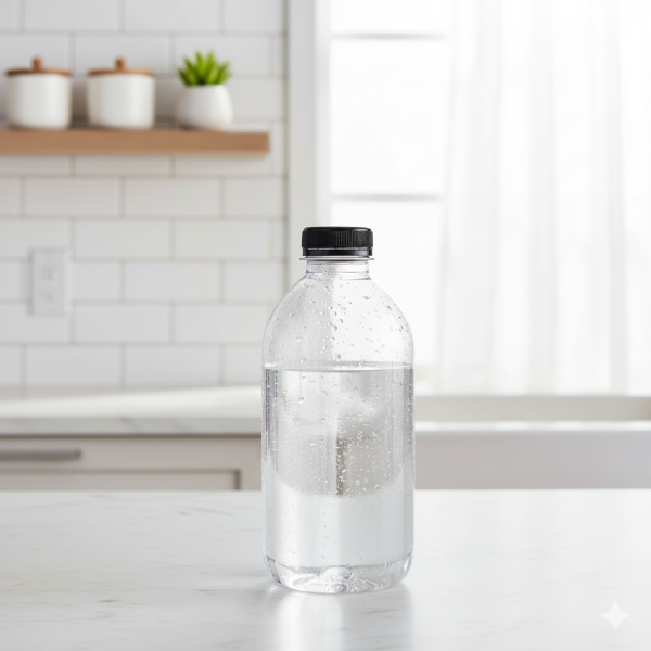 Buteliukas PET apvalus(be kaklo) 38mm - Skaidrus 1000ml