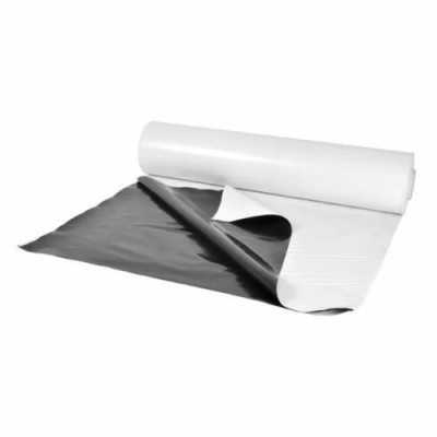 Polyethylene Film 3m x 70m / 150 Microns, Half-Sleeve, Black/White, Re