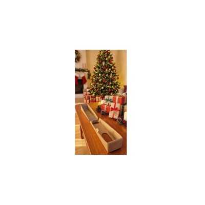 Bottle Gift Box with Handle and Window 95 × 100 × 400 mm, Brown (1 bot