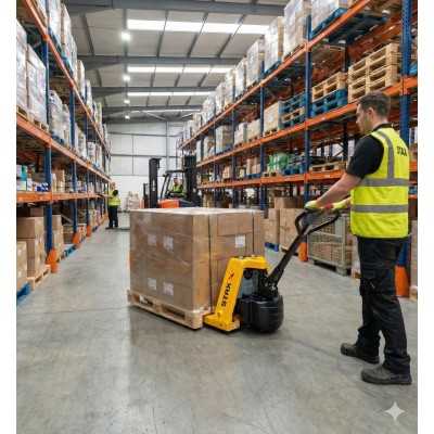 Semi-electric pallet truck PPT18H, 1050mm
