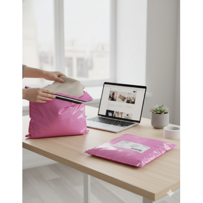 Colored Poly Mailers LDPE | 100 pcs | Pink, Purple, Blue, Green