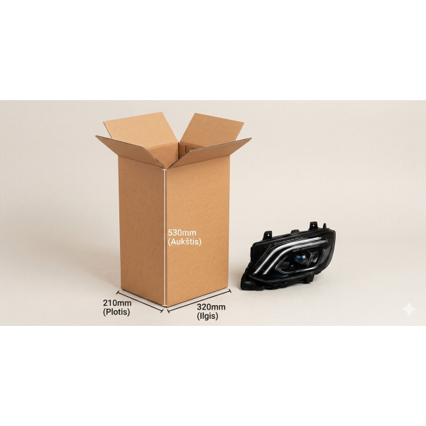 Cardboard box, 320x210x530 mm (L size),