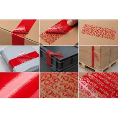 Saugaus gabenimo lipni juosta Raudona 50/50m VOID TAPE, 52my