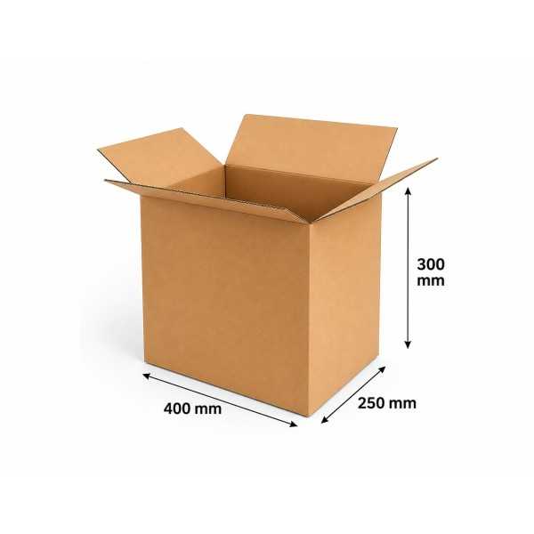 Kartoninė dėžė stačiakampė forma 400x300x250mm (L dydis)
