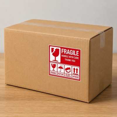 FRAGILE Labels 100x150 mm – 100 Labels/Roll