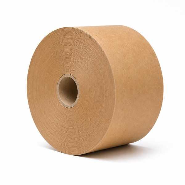 Popierinė Kraft lipni juosta, aktyvuojama vandeniu 70mm x200m, 60my