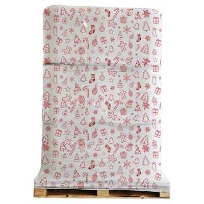 Kalėdinė stretch plėvelė su spauda 500mm x 115m 23my | Ailena